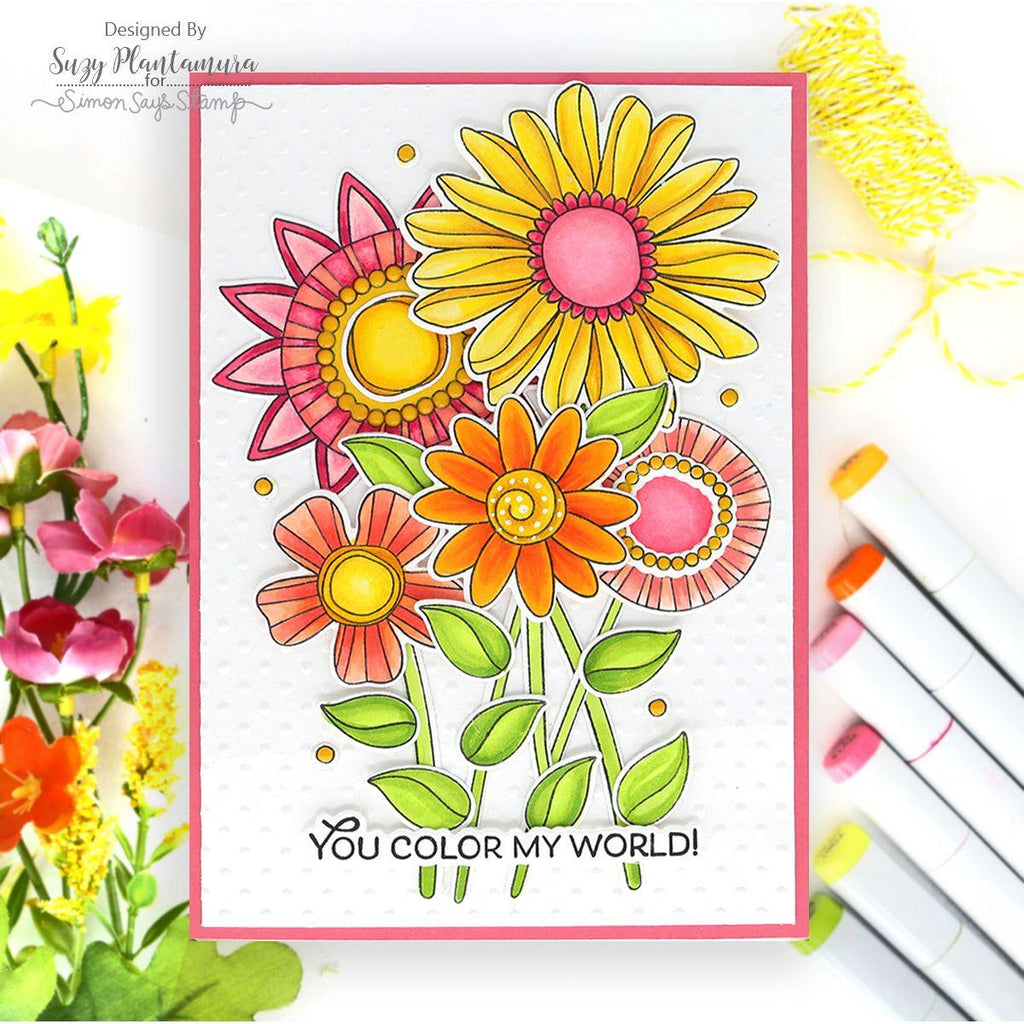 Simon Says Clear Stamps Artsy Florals 2083ssc Sweet Wishes Friend Card