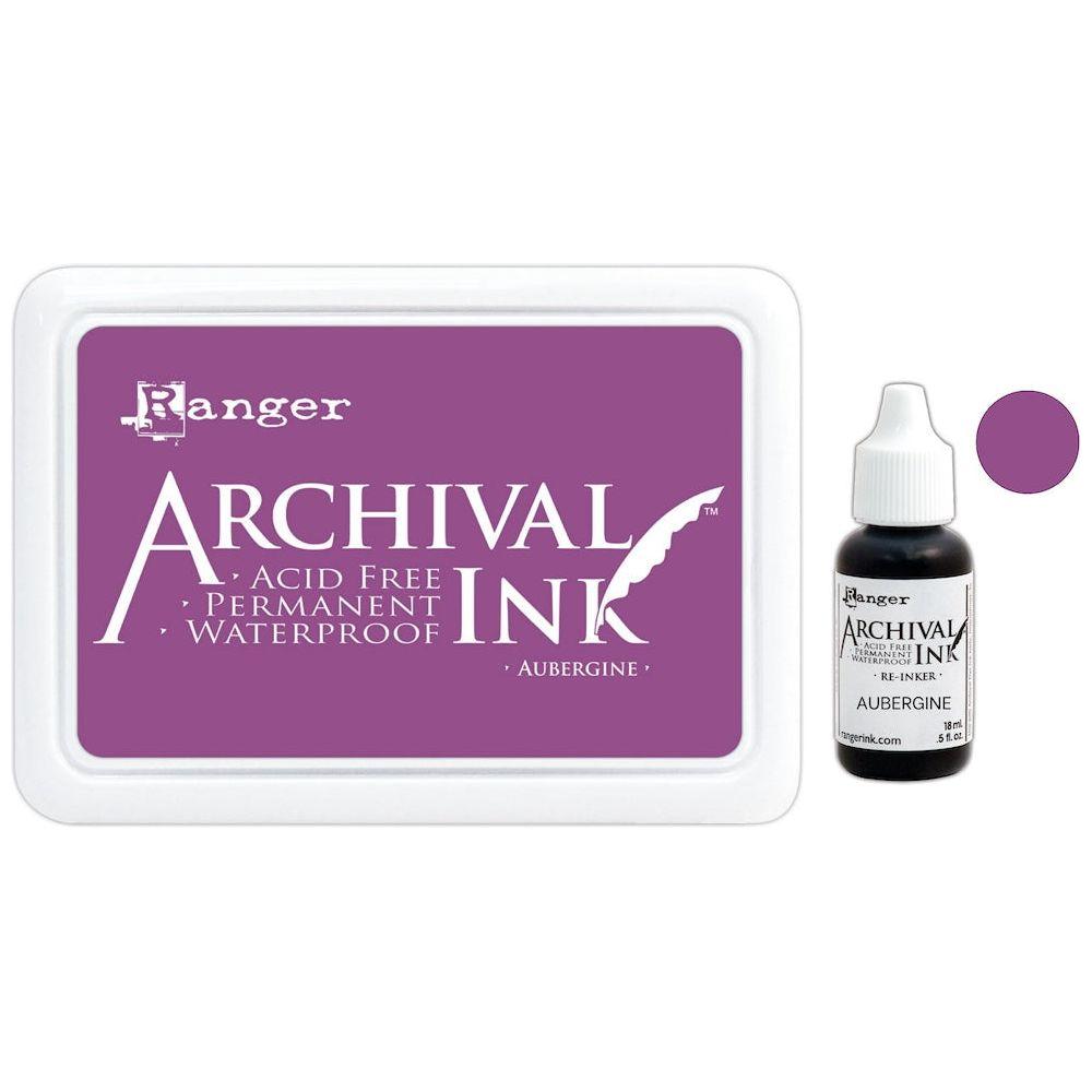 Ranger Aubergine Archival Ink Pad And Reinker Bundle