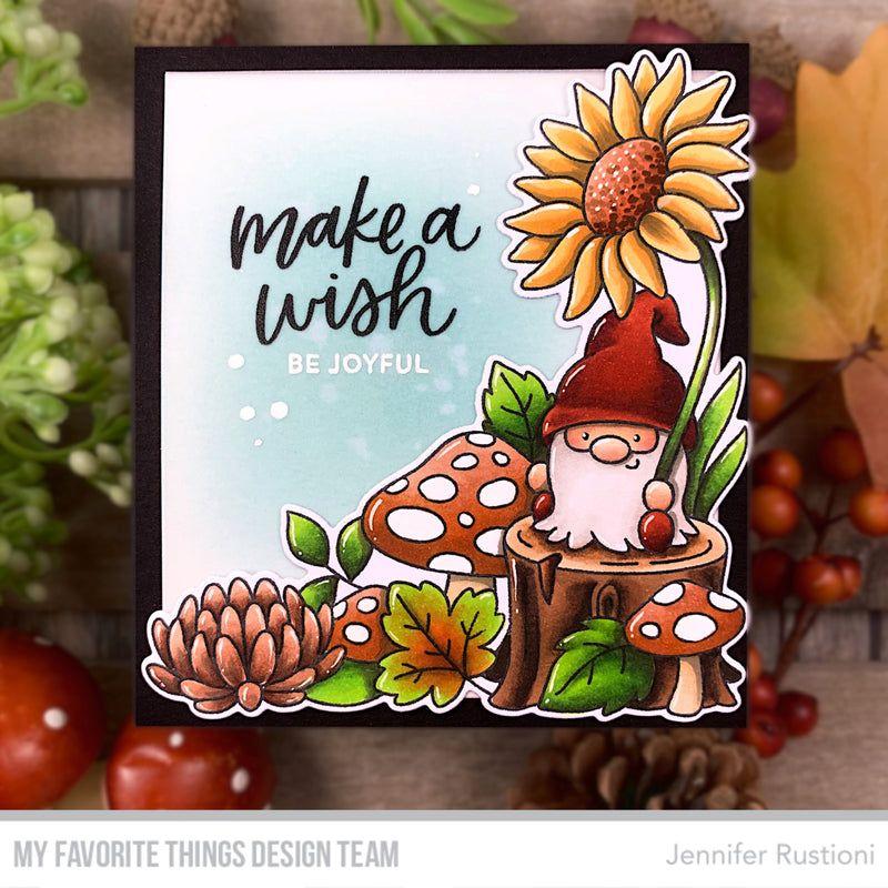 My Favorite Things Sunflower Gnomes Clear Stamps jb007 make a wish | color-code:alt2