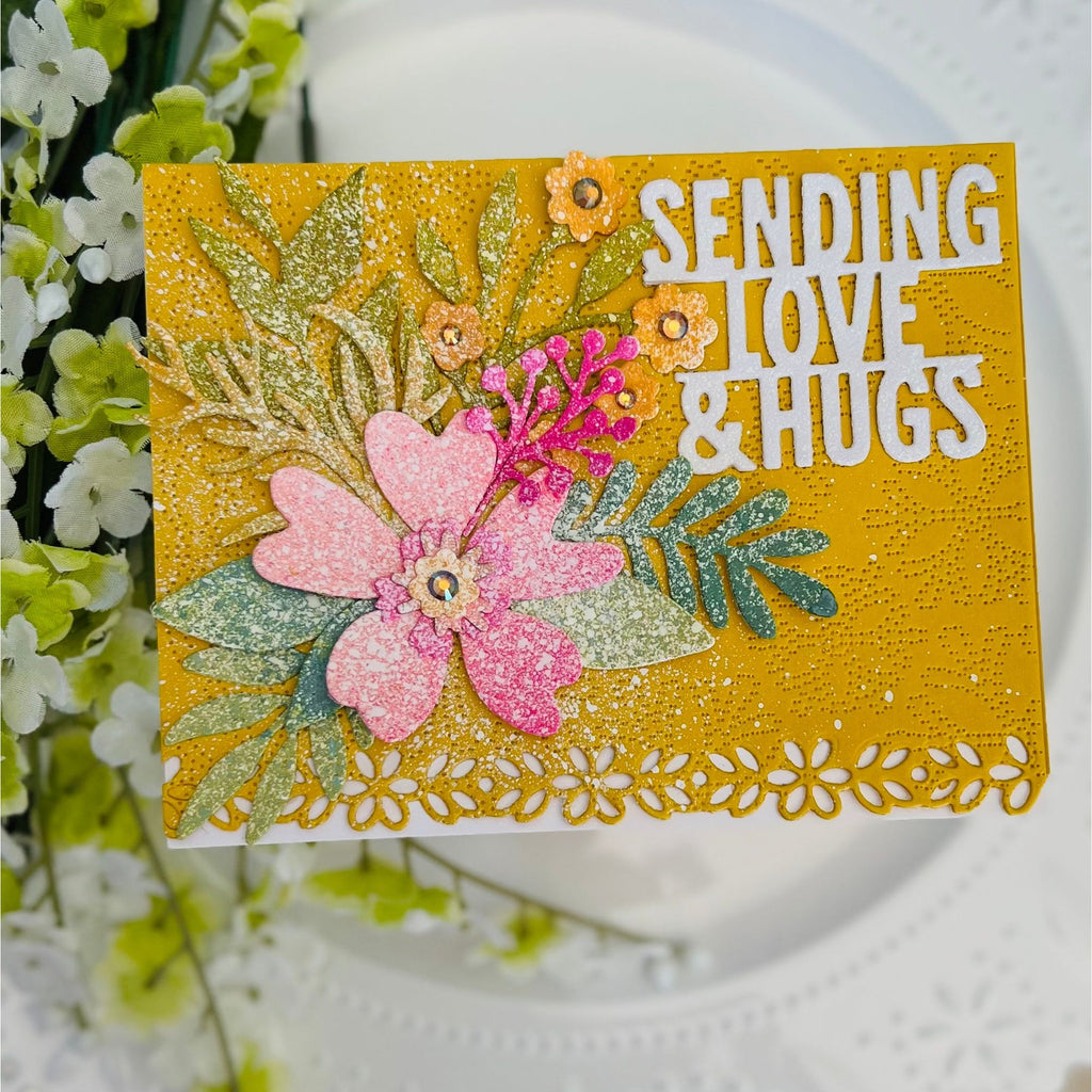 Simon Says Stamp Aurora Blooms Wafer Dies sssd112938 Diecember Hugs Card