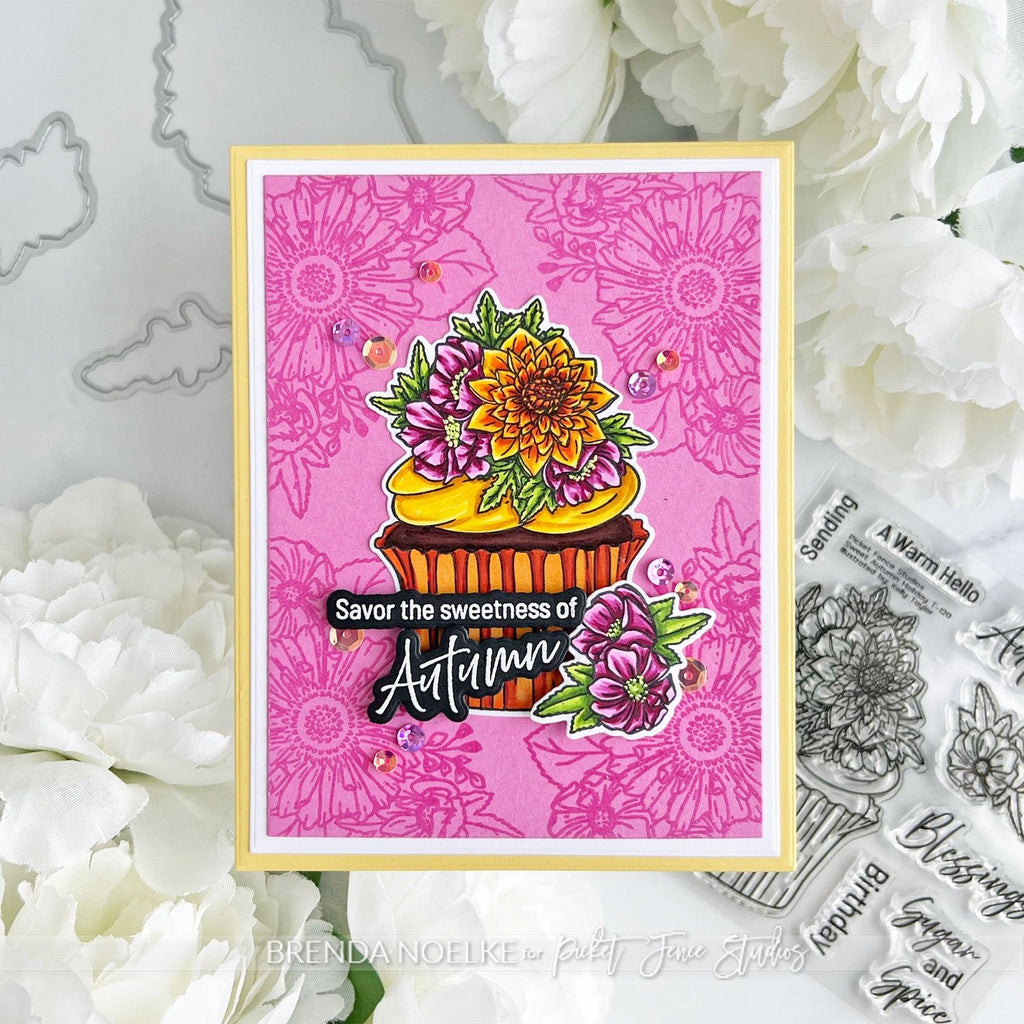 Picket Fence Studios Autumn Bountiful Beauty Clear Stamps f-197 autumn