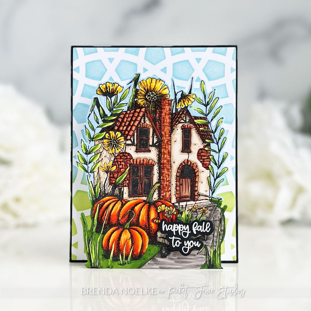 Picket Fence Studios Autumn Escape Die f-196d happy fall