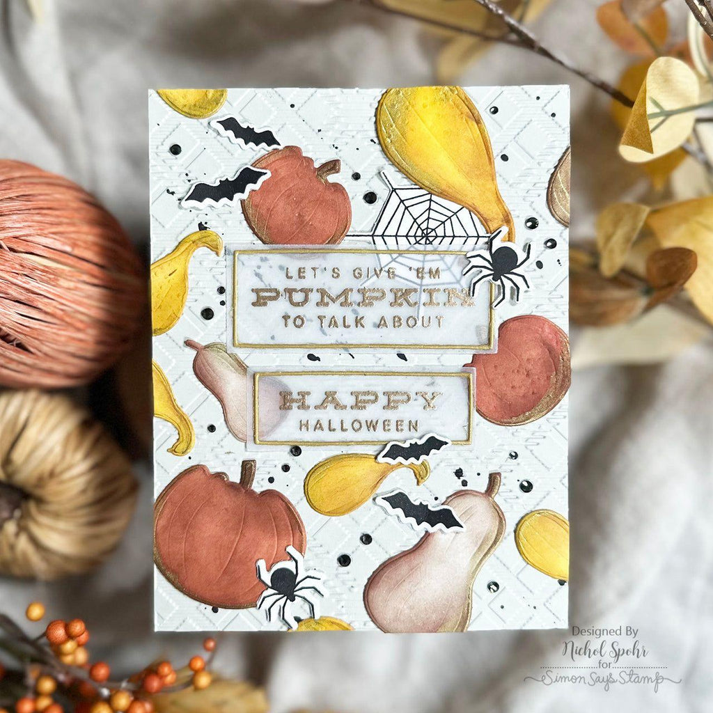 Simon Says Stamp Autumn Gourds Wafer Dies sd465 Stamptember Halloween Card | color-code:ALT01