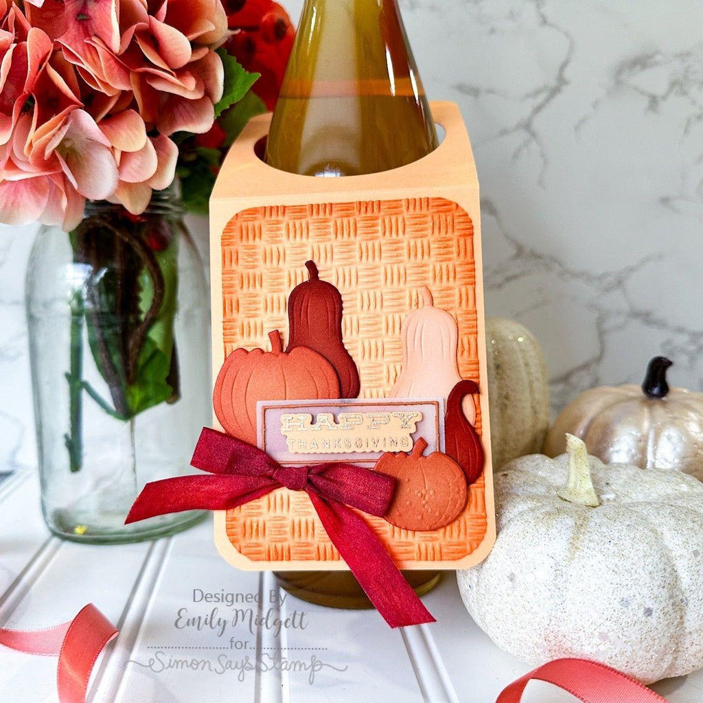 Simon Says Stamp Autumn Gourds Wafer Dies sd465 Stamptember Thanksgiving Wine Tag | color-code:ALT02