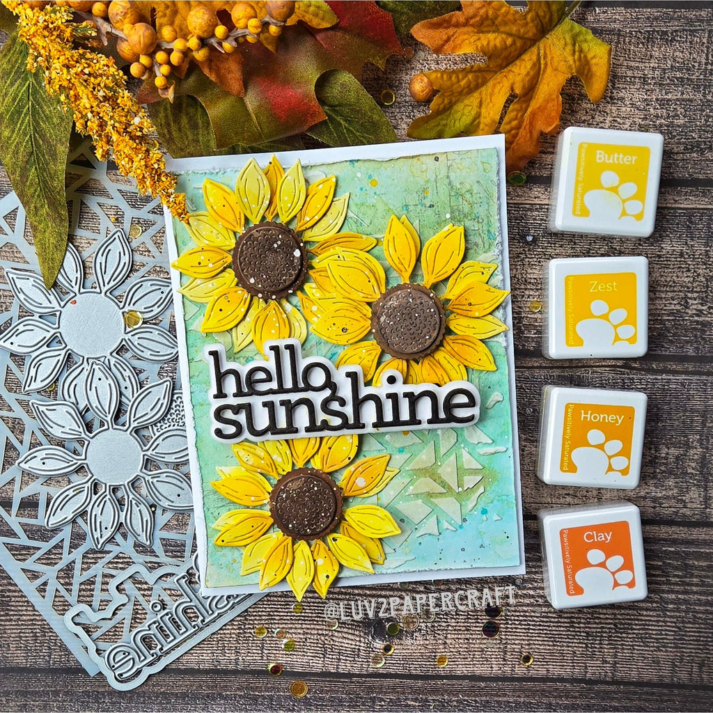 Simon Says Stamp Autumn Sunflower Wafer Dies s967 Sweet Wishes Hello Card | color-code:ALT02