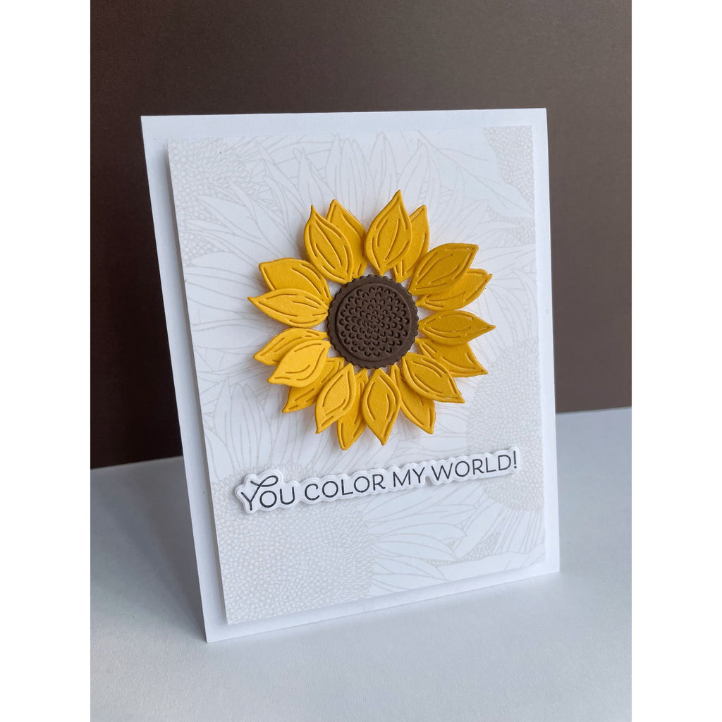 Simon Says Stamp Autumn Sunflower Wafer Dies s967 Sweet Wishes Friend Card | color-code:ALT03