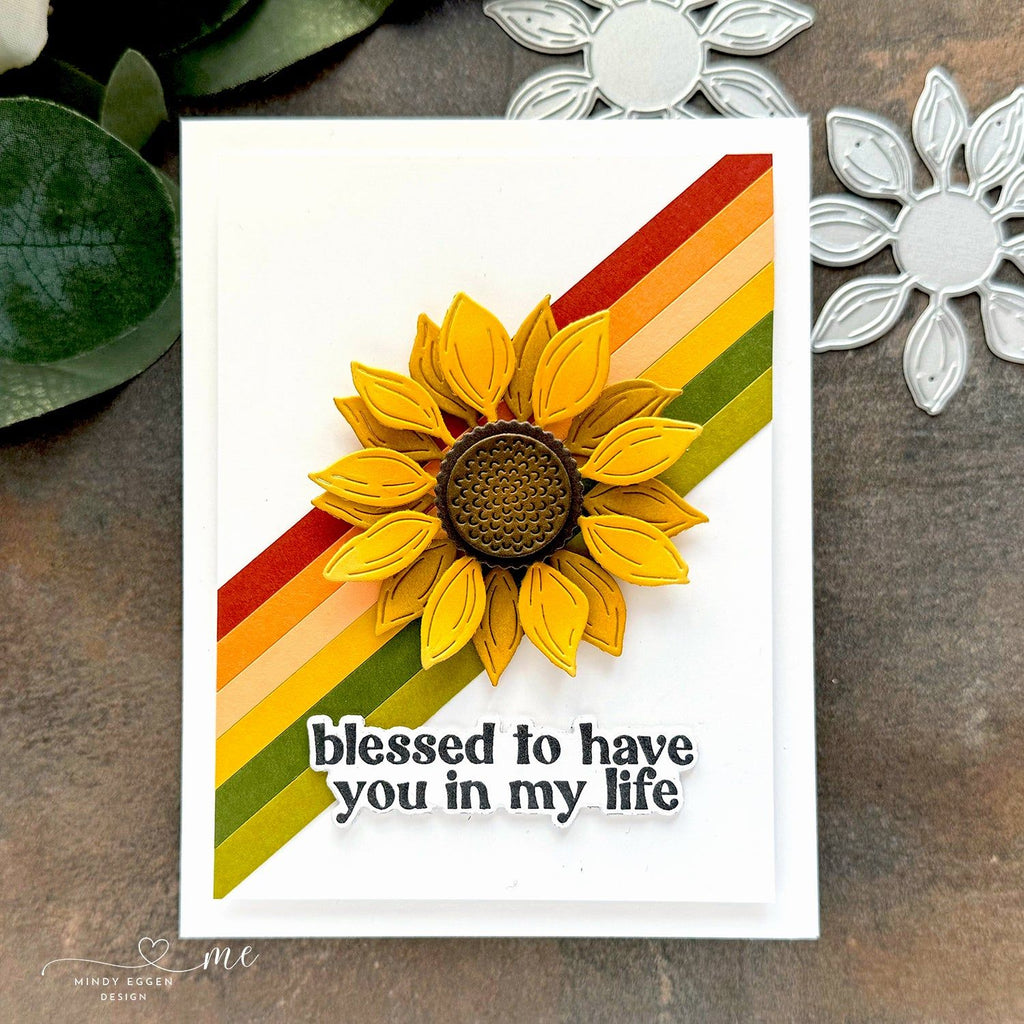 Simon Says Stamp Autumn Sunflower Wafer Dies s967 Sweet Wishes Friend Card | color-code:ALT07