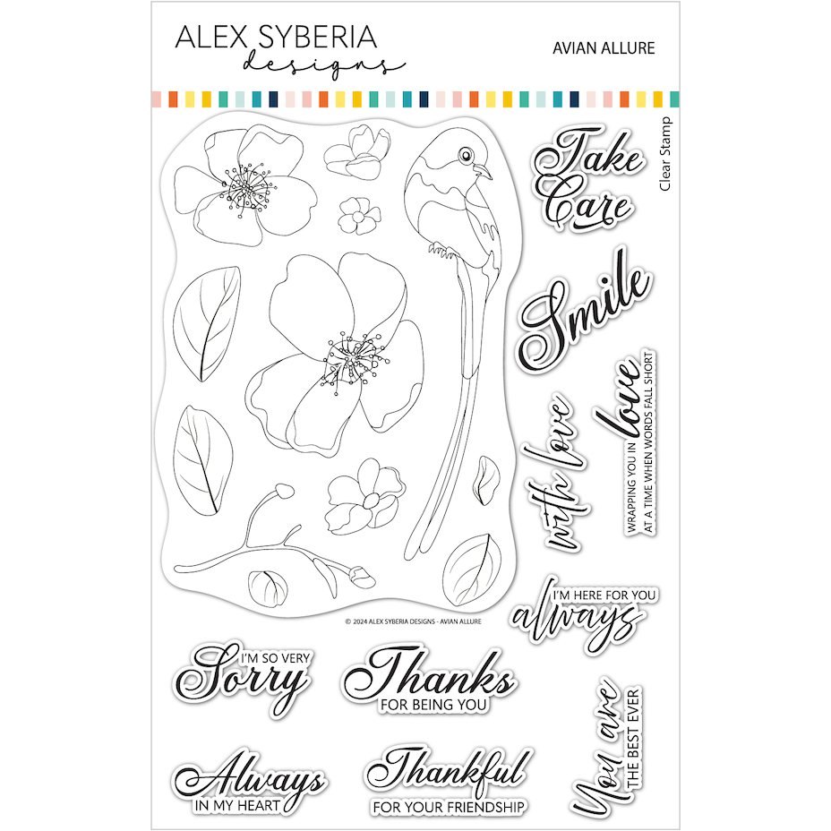 Alex Syberia Designs Avian Allure Clear Stamp Set asd-sta-161