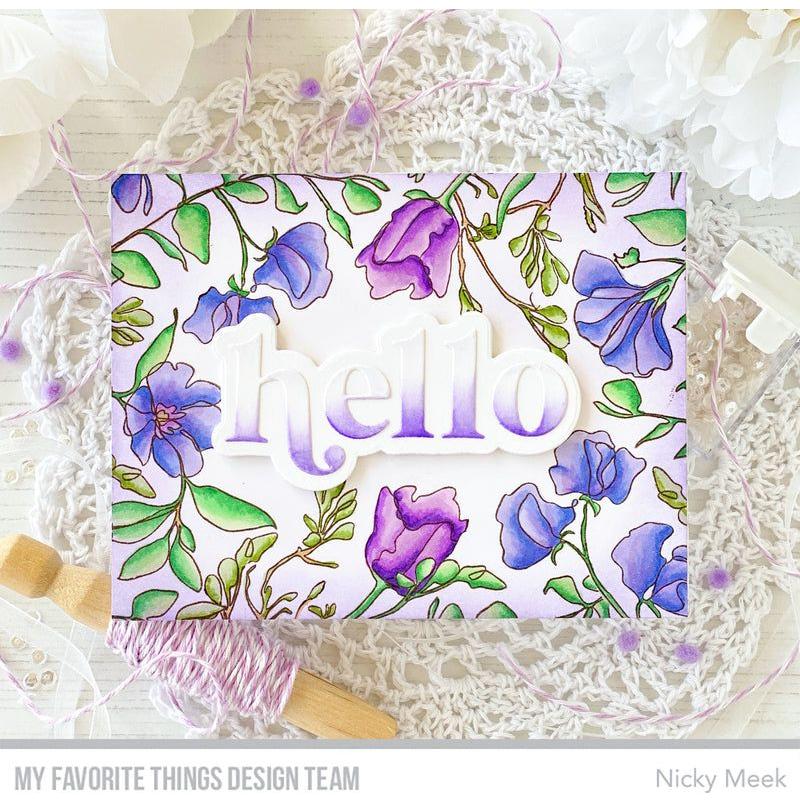 My Favorite Things Essential Hello Dies Die-Namics mft2708 Floral Hello | color-code:alt1