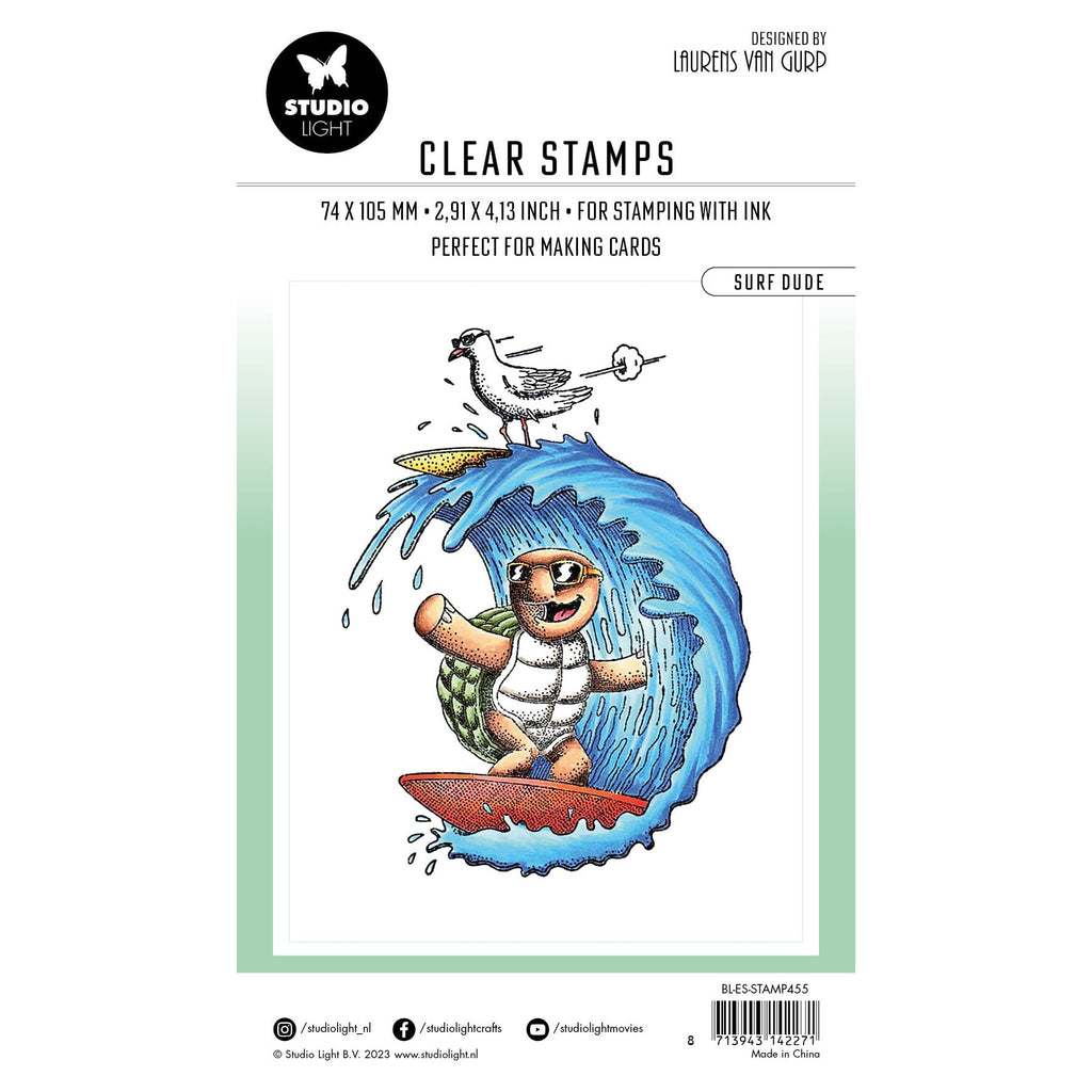 Studio Light Surf Dude Clear Stamp bl-es-stamp455 Color image