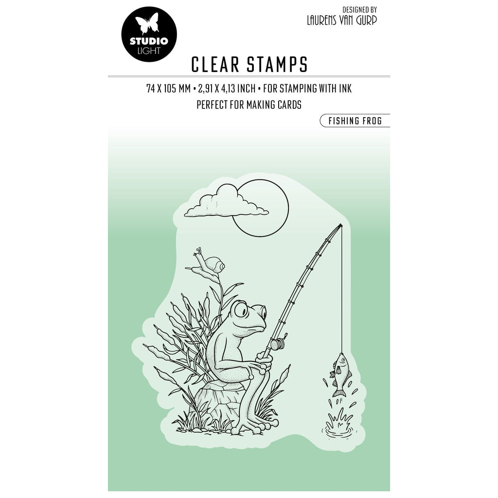 Studio Light Fishing Frog Clear Stamp bl-es-stamp458