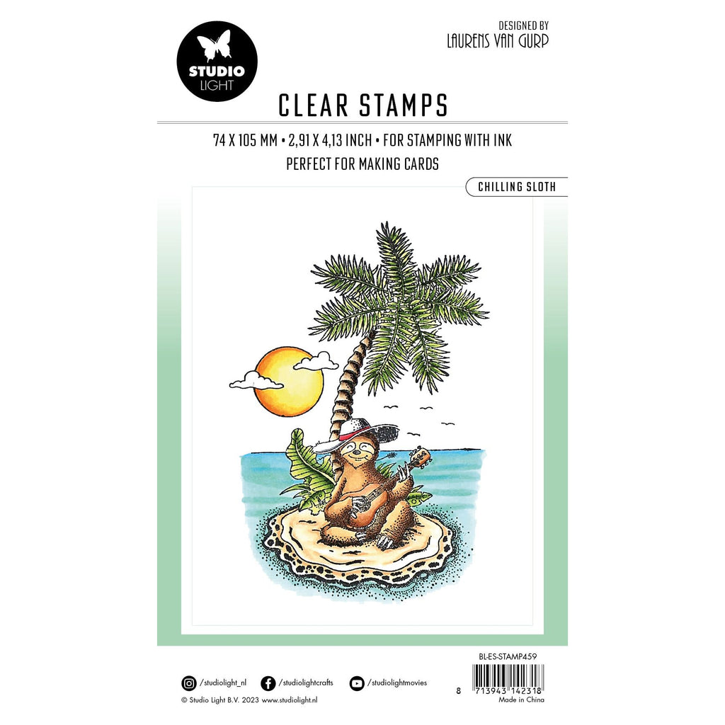 Studio Light Chilling Sloth Clear Stamp bl-es-stamp459 color view