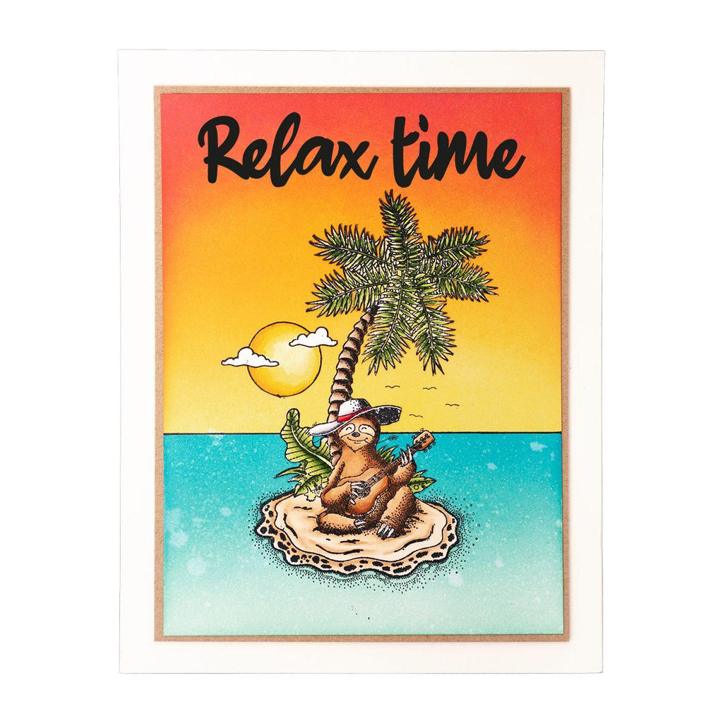 Studio Light Chilling Sloth Clear Stamp bl-es-stamp459 relax sloth card