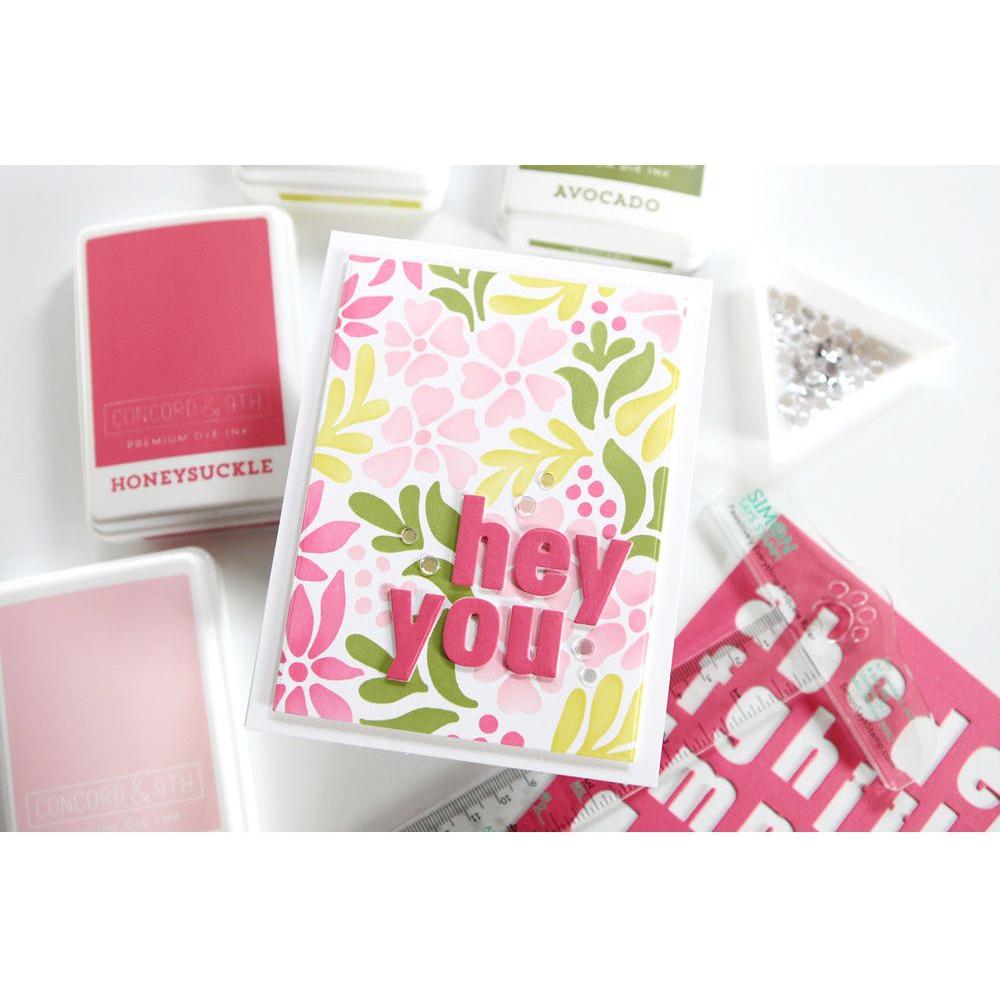 Hero Arts Color Layering Summer Blooms Stencils SA236 hey you | color-code:ALT01