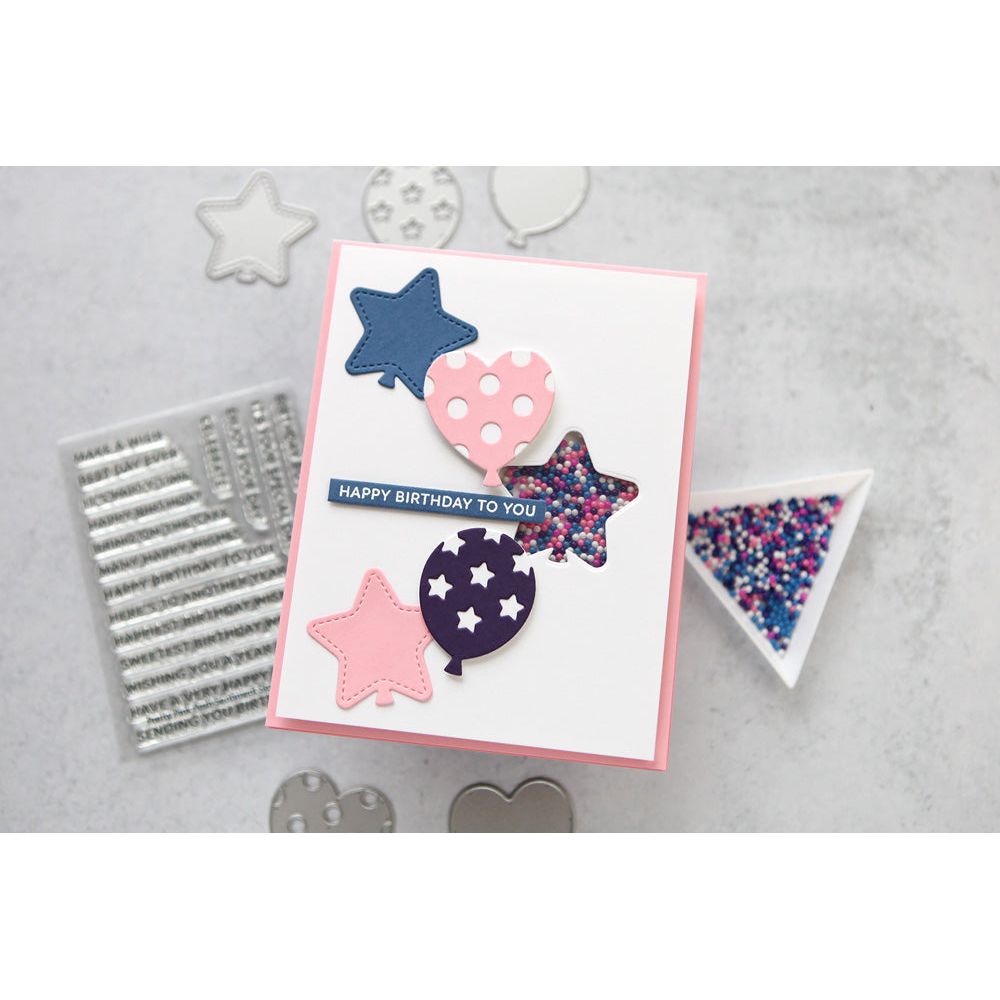 Pretty Pink Posh Party Balloons Dies shaker card | color-code:ALT03