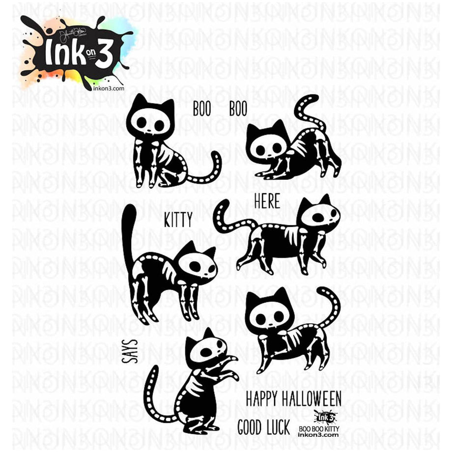 Boo Kitty Rubber Stamp by Penny Black - Cat! - Halloween!