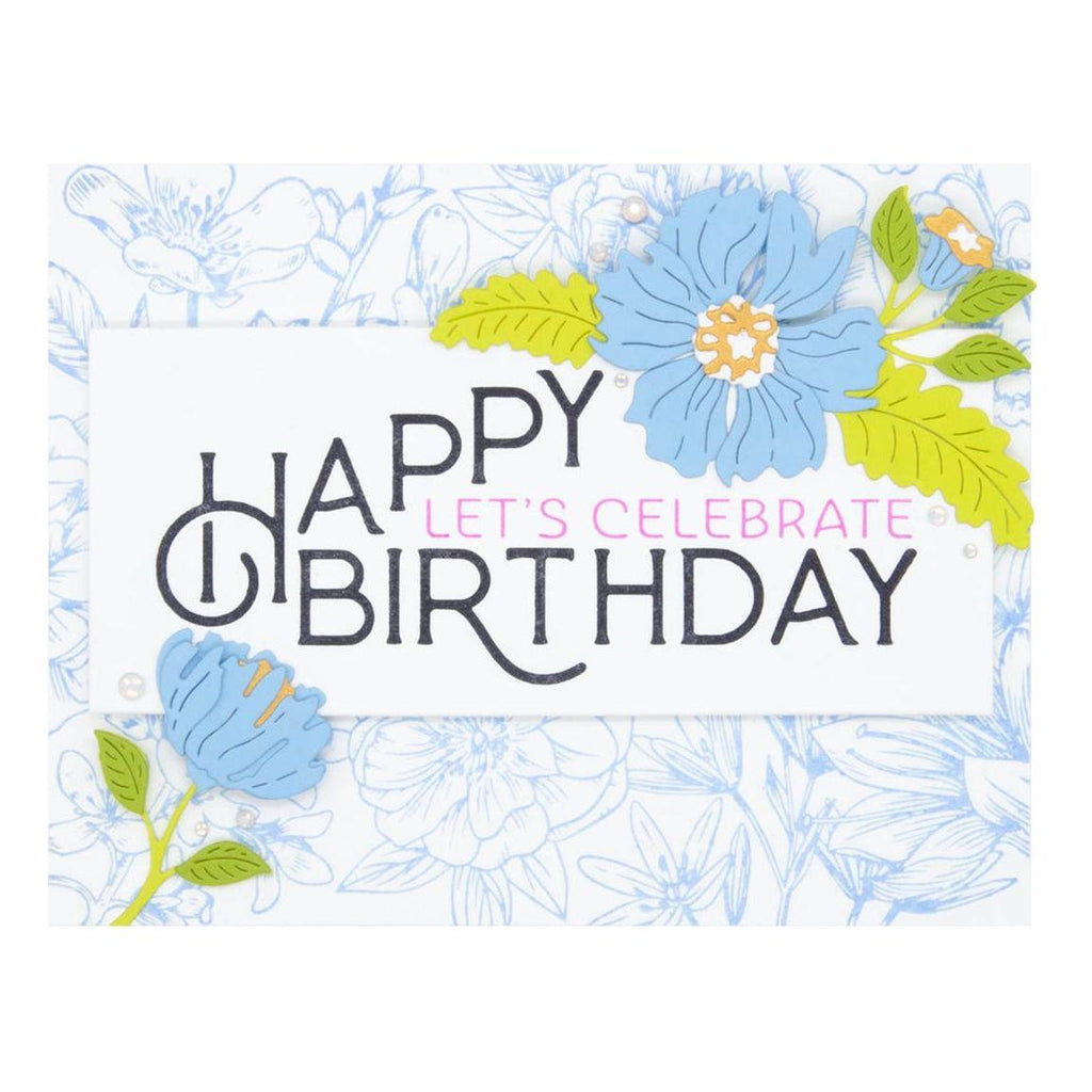 BP-038 Spellbinders Happy Birthday Celebrate Press Plate Happy Birthday