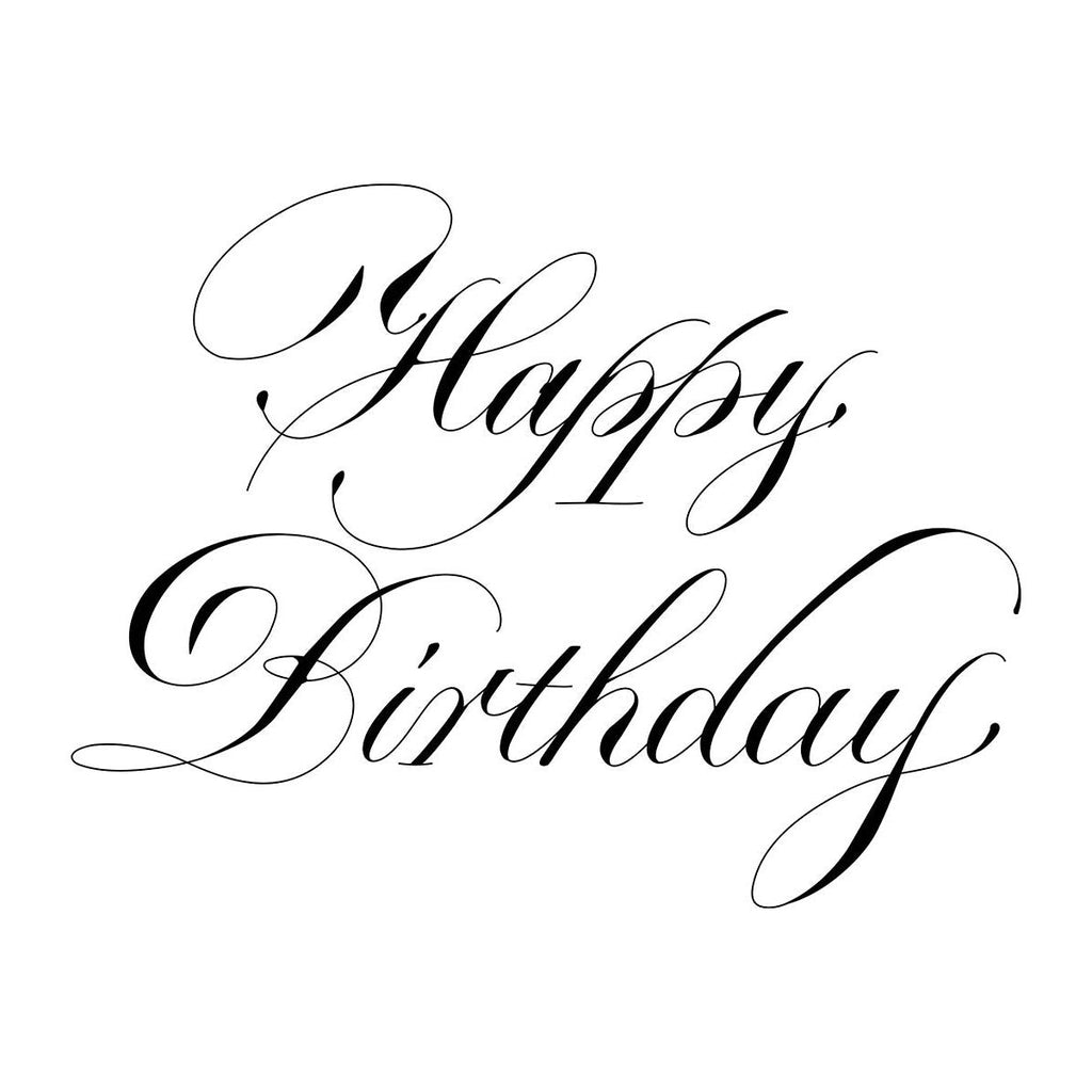 bp-098 Spellbinders Copperplate Happy Birthday Press Plate