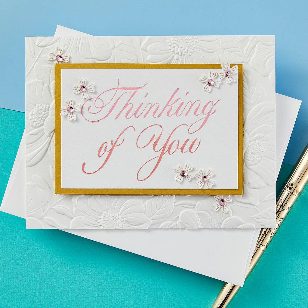 bp-101 Spellbinders Copperplate Thinking of You Press Plate thinking of you