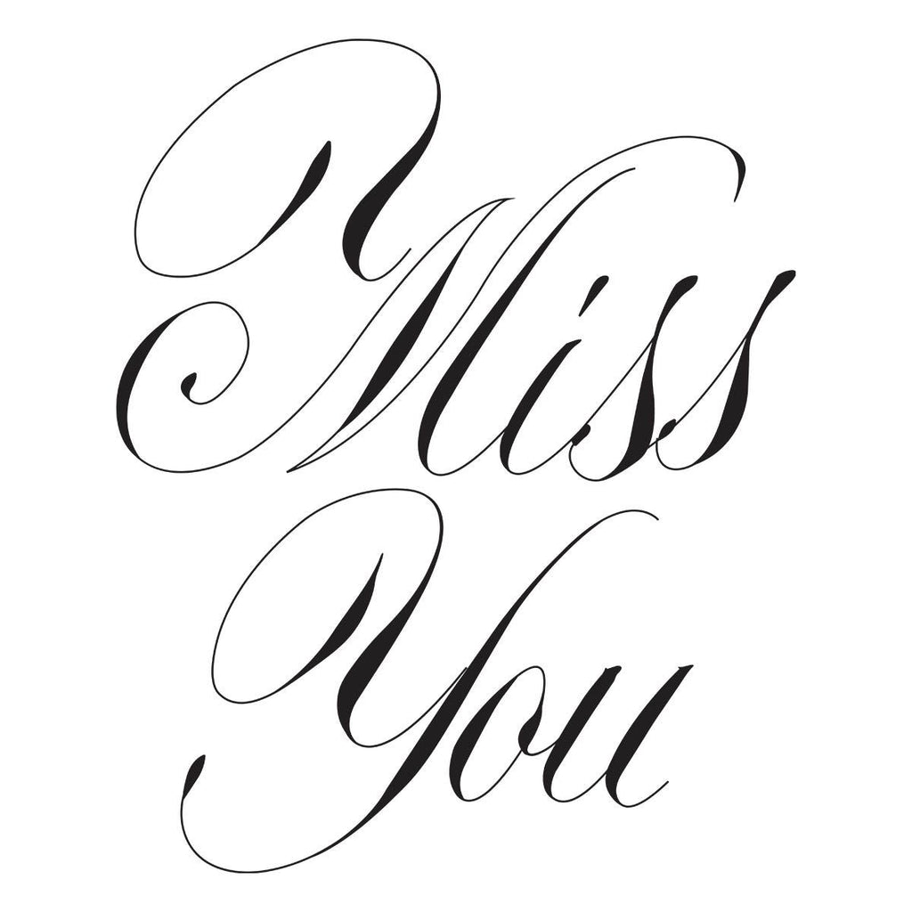 bp-102 Spellbinders Copperplate Miss You Press Plate