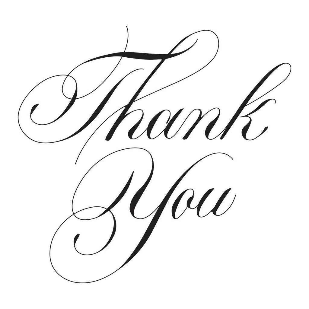 bp-103 Spellbinders Copperplate Thank You Press Plate