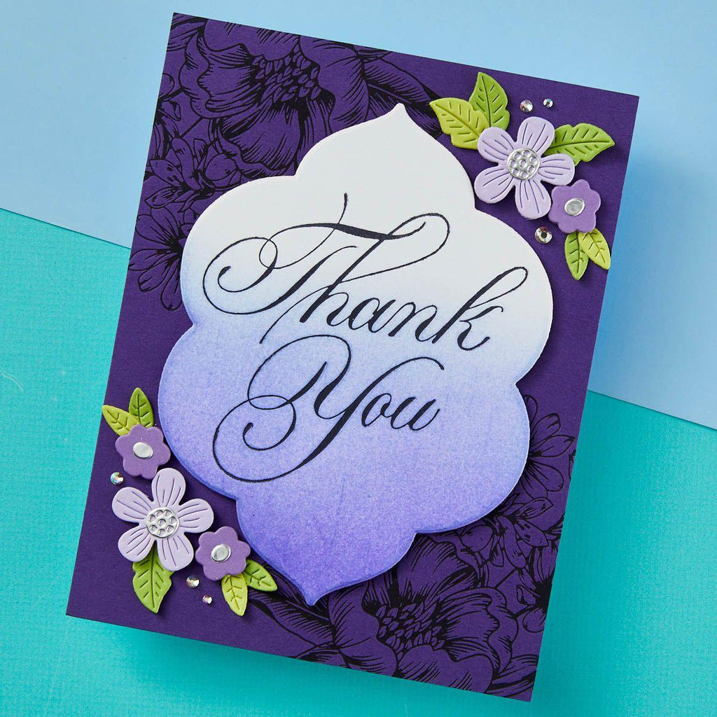 bp-103 Spellbinders Copperplate Thank You Press Plate thank you