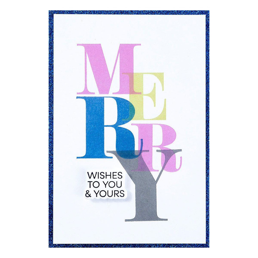 Spellbinders Color Mix Merry Registration Press Plates bpr-016 wishes to you