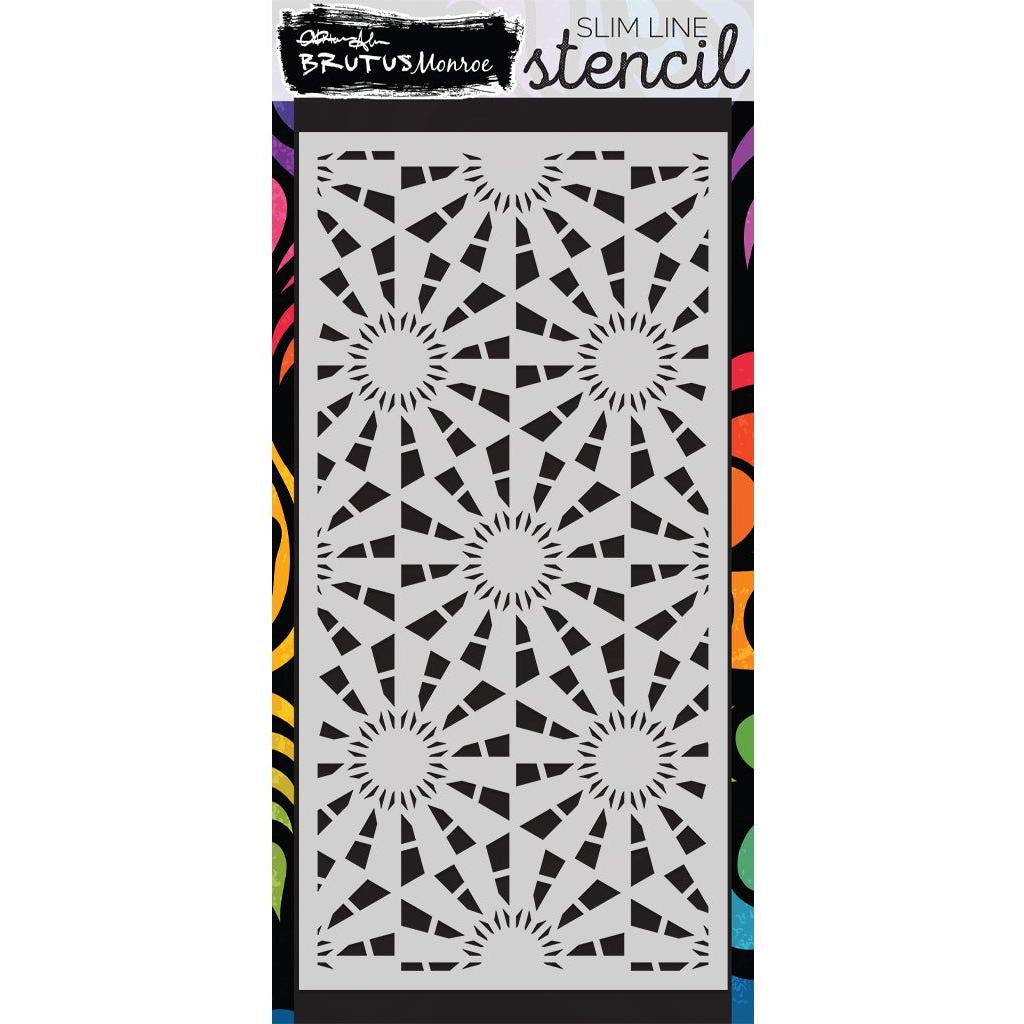 Brutus Monroe Retro Kaleidoscope Slimline Stencil bru0706-2