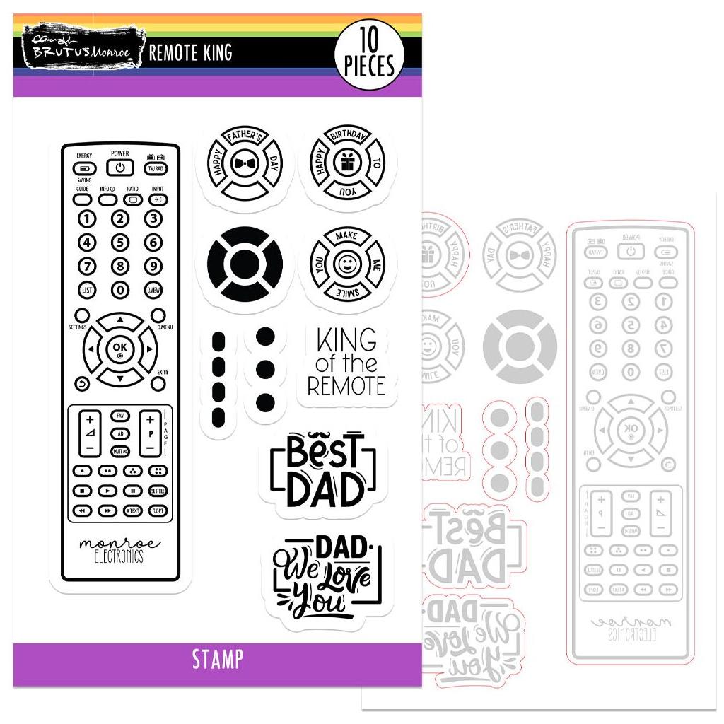 Brutus Monroe Remote King Stamp and Die Set bru1526