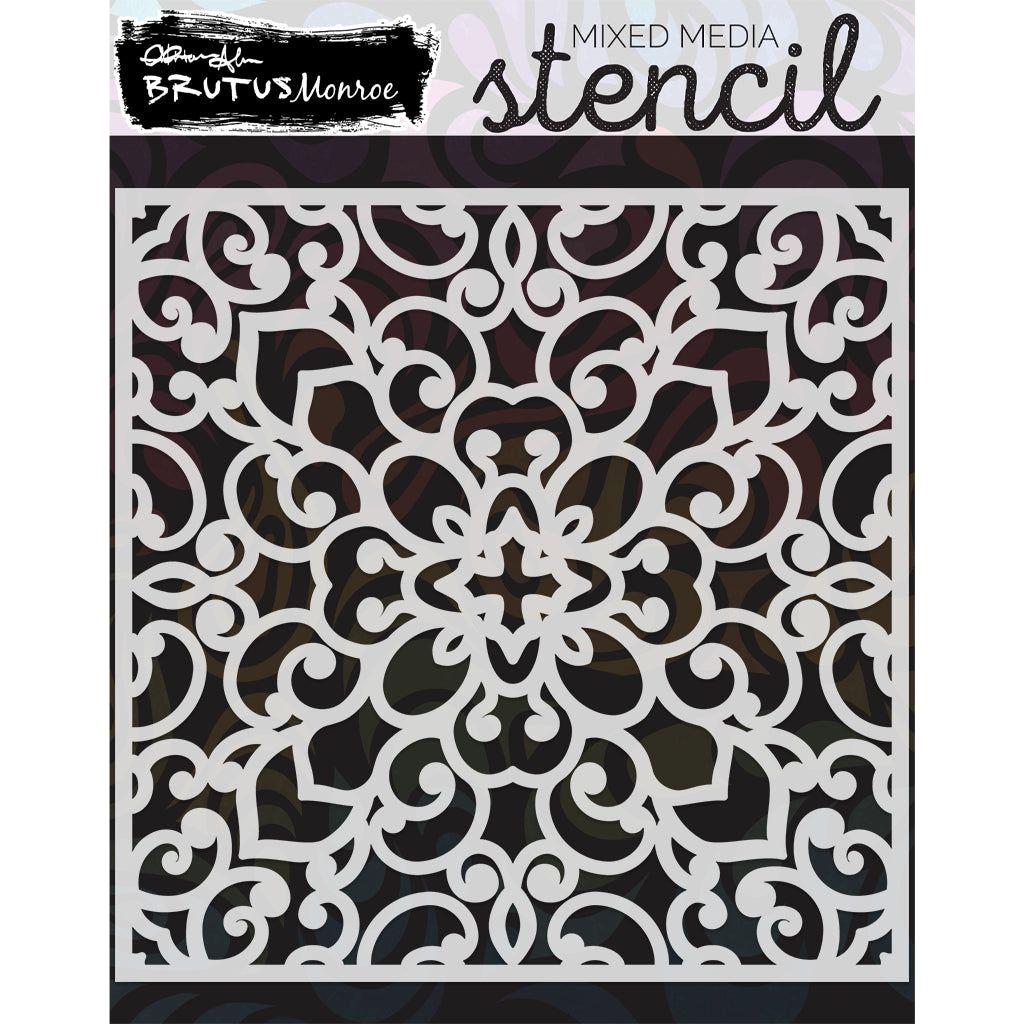 Brutus Monroe Lace Mixed Media Stencil bru3632