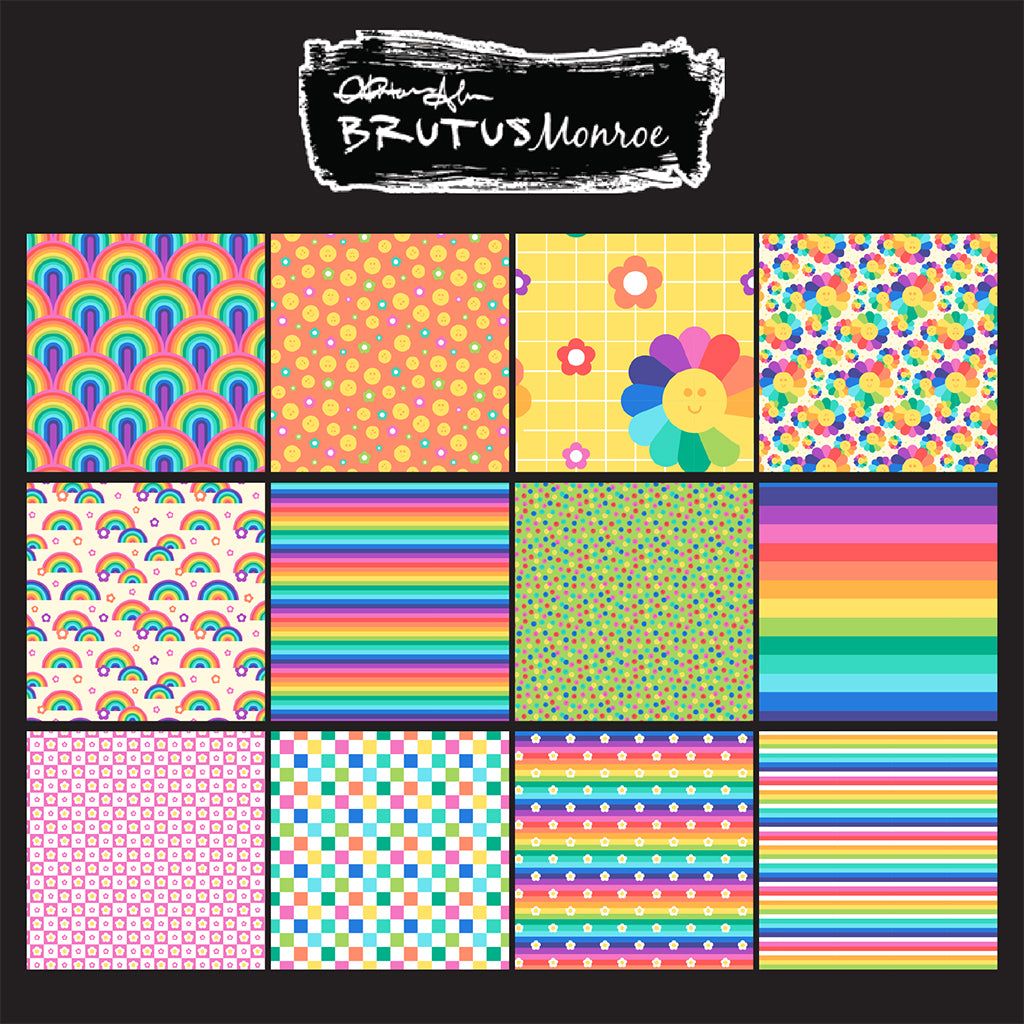 Brutus Monroe Rainbow Vibes 6x6 Paper Pad bru3939 package back