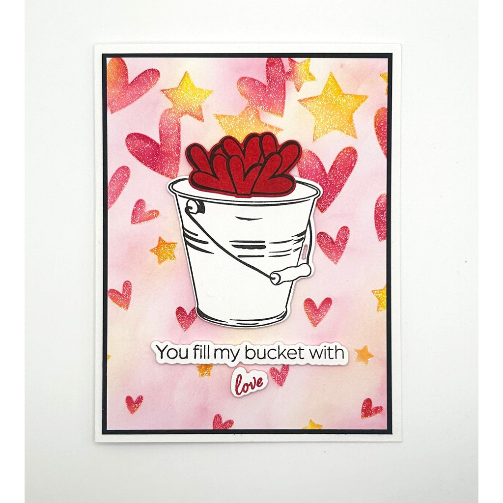 Brutus Monroe You Fill My Bucket Stamp and Die Bundle bru4386 love card