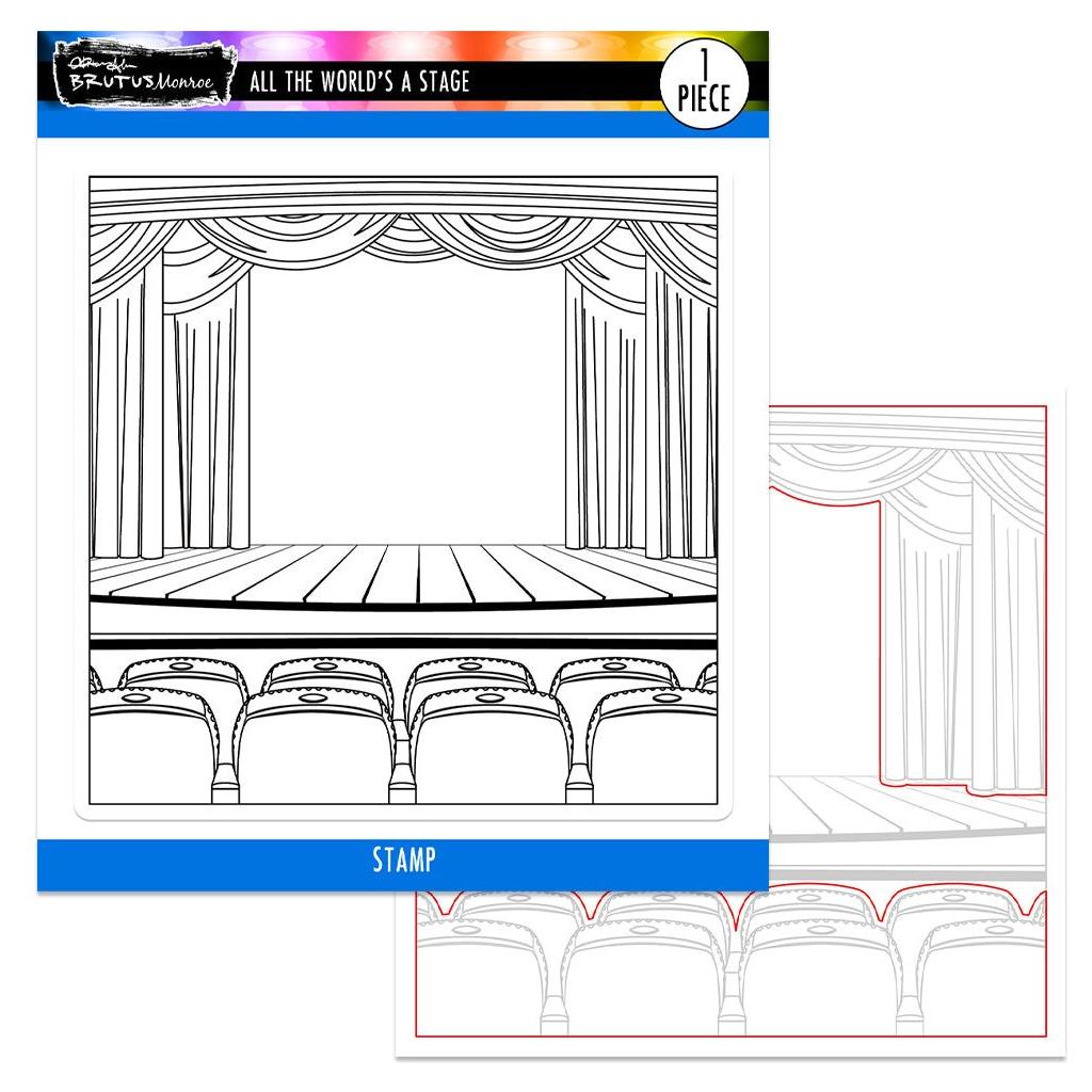 Brutus Monroe All the World's a Stage Stamp and Die Set bru6156