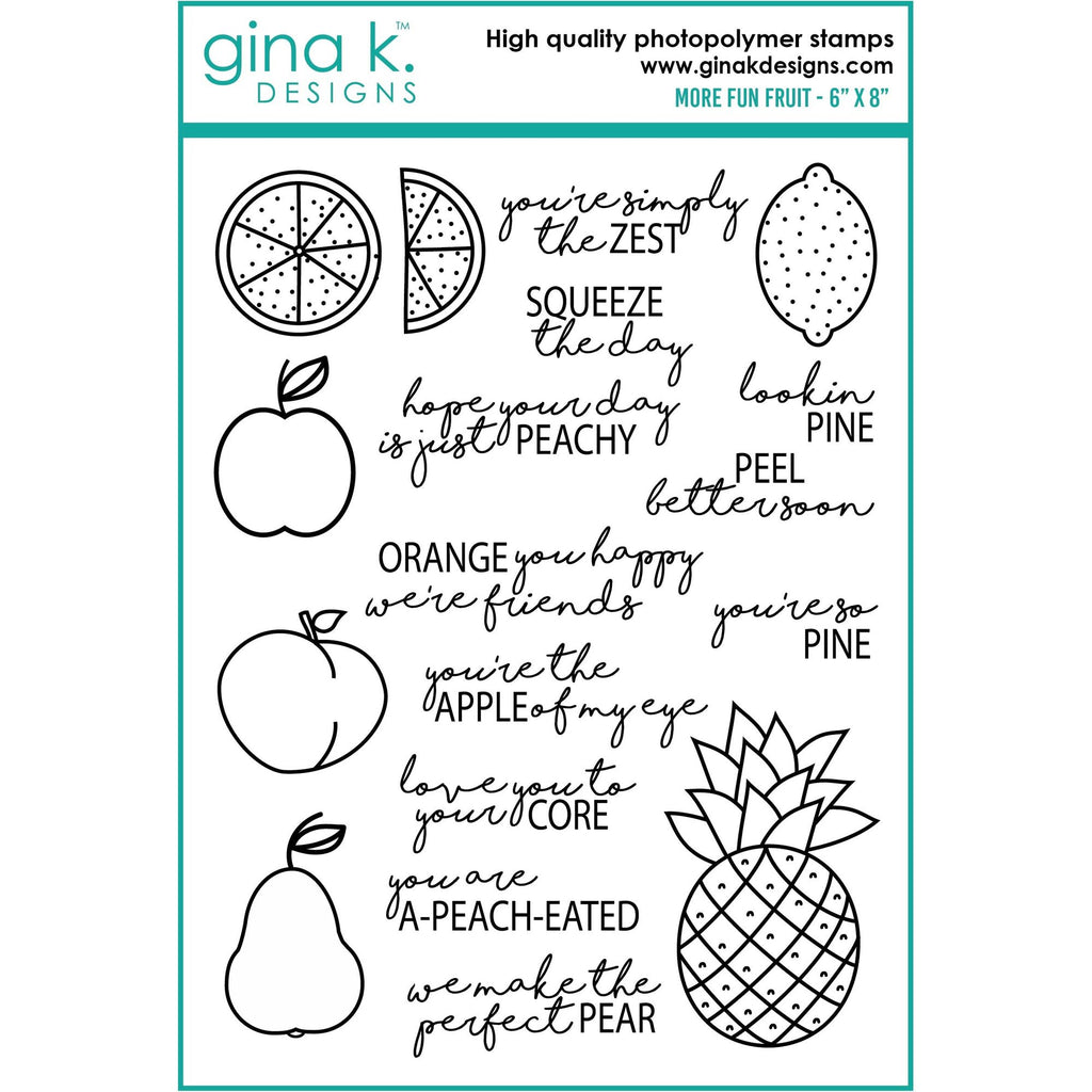 Gina K Designs More Fun Fruit Clear Stamps bs60