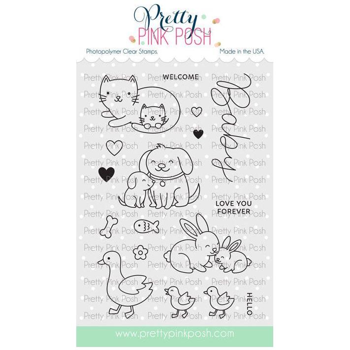 Pretty Pink Posh Baby Animals Clear Stamps