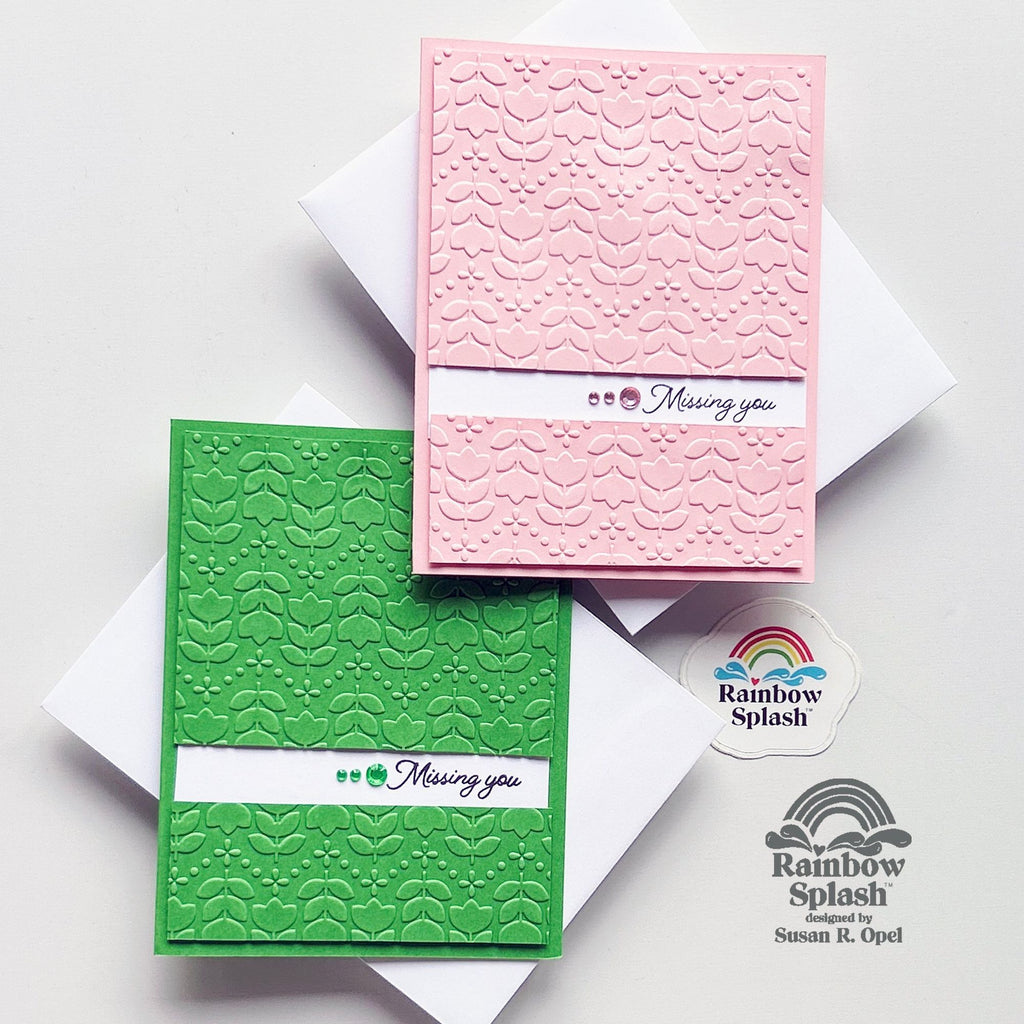 Rainbow Splash Cardstock Grass rsc9 Miss You Cards | color-code:ALT01