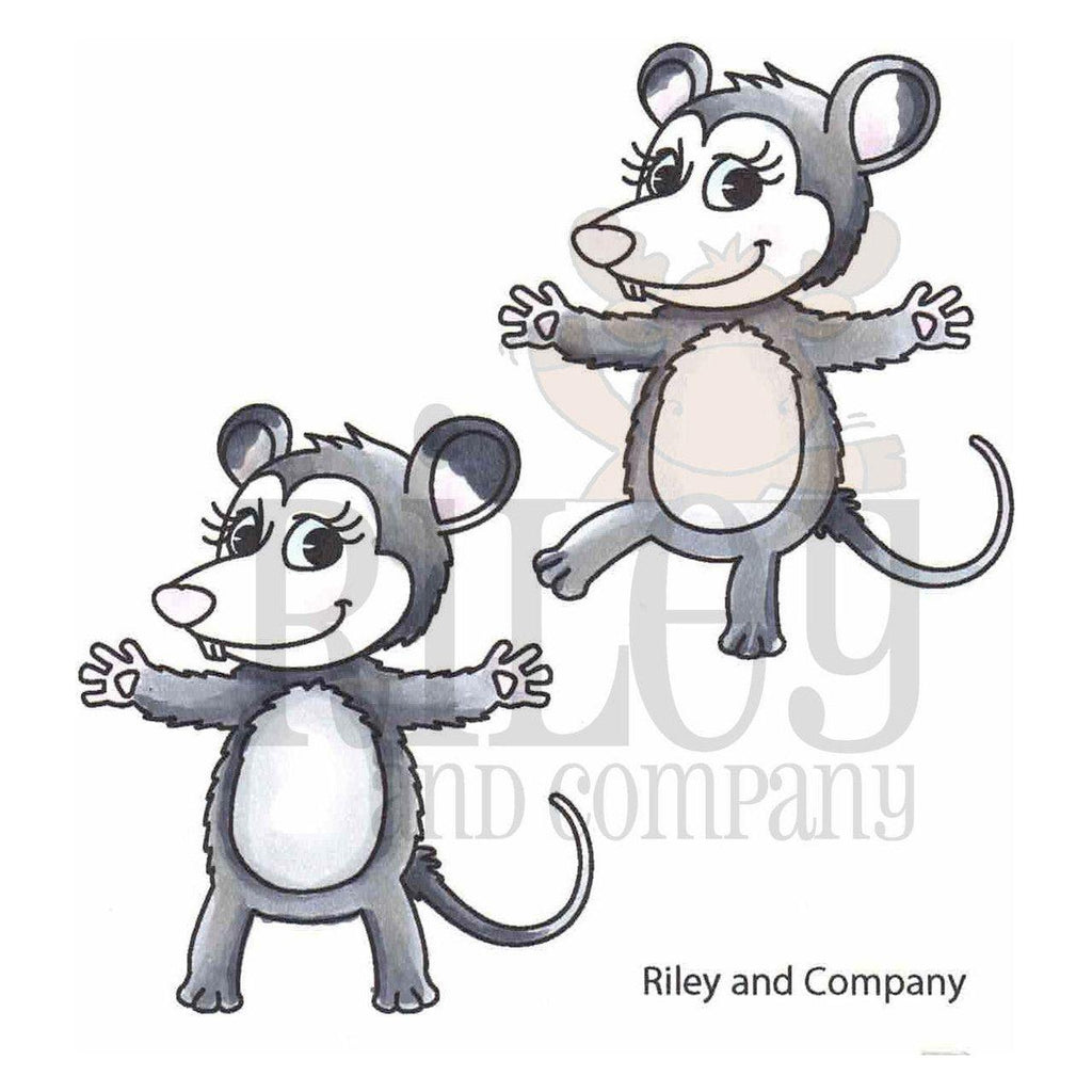 Riley And Company Dress Up Possum Clear Stamps dur005