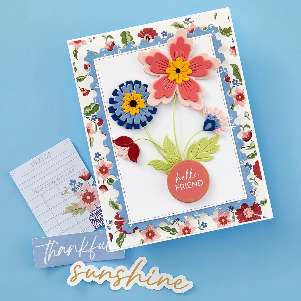 Spellbinders Floral Spray Etched Dies s5-638 sunshine