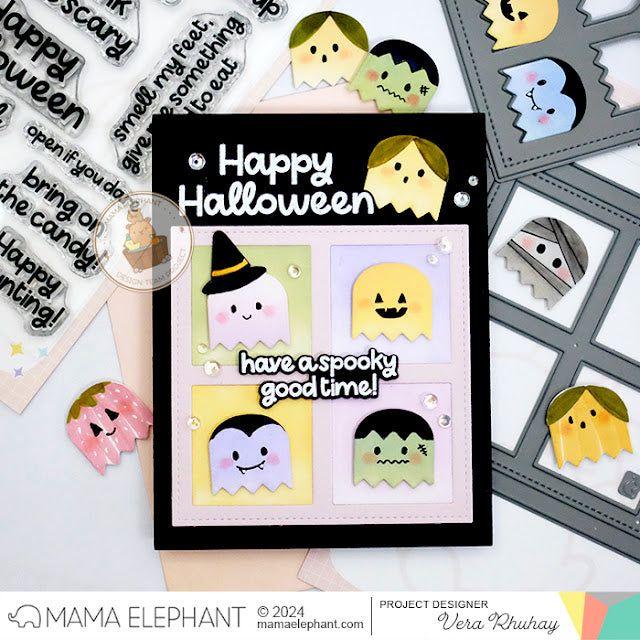 Mama Elephant Hip To Be Square Creative Cuts Steel Dies happy halloween