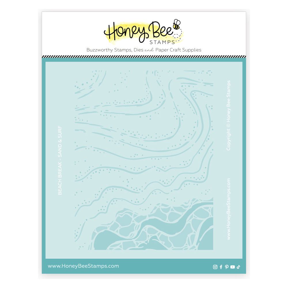 Honey Bee Beach Break Stencils hbsl-150 Detailed Product View