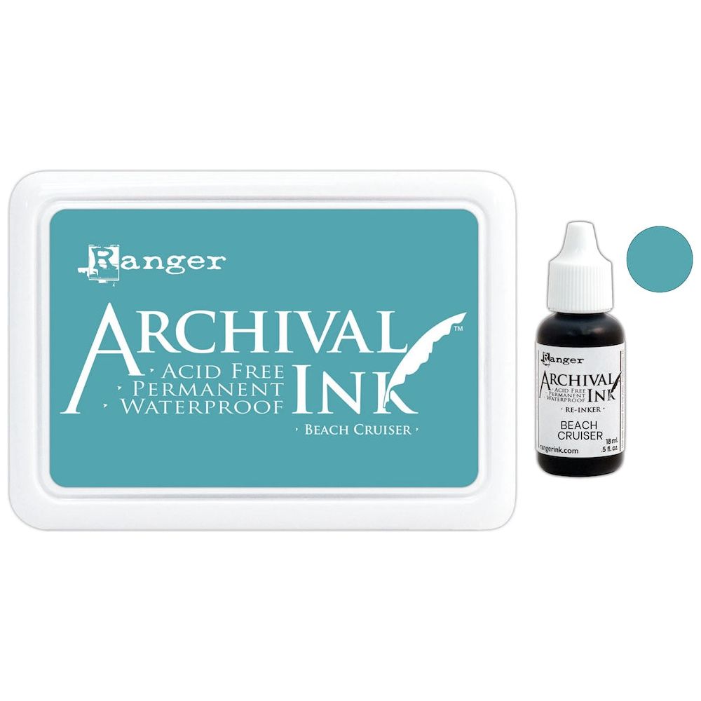 Ranger Beach Cruiser Archival Ink Pad And Reinker Bundle