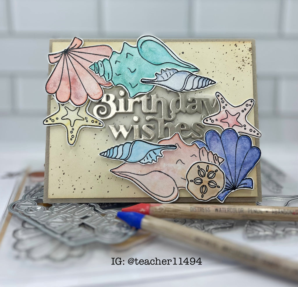 Simon Says Stamps and Dies Beachcombing set795bc Sunny Vibes Birthday Card
