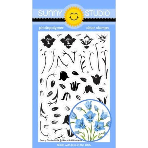 Sunny Studio Beautiful Bluebells Clear Stamps sscl-369