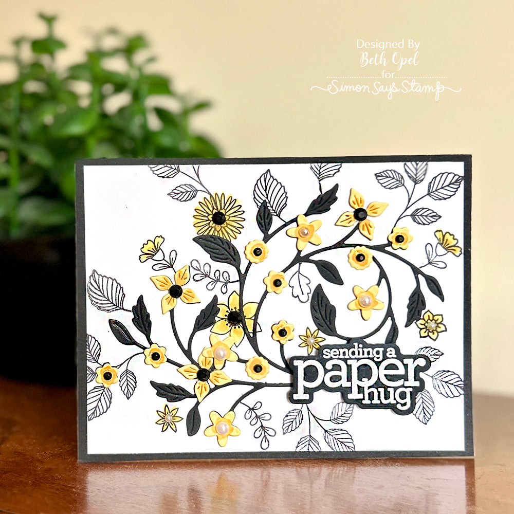 Simon Says Clear Stamps Beautiful Blooms 3036ssc Sunny Vibes Sending Hugs Card