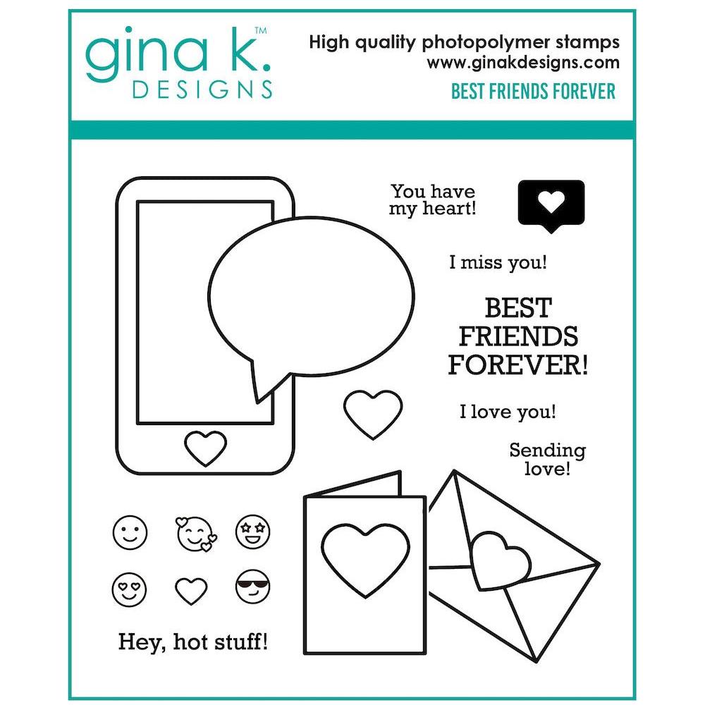 Gina K Designs Best Friends Forever Clear Stamps gkd191