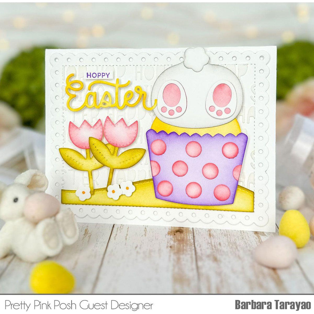 Pretty Pink Posh Big Easter Cupcake Dies bunny butt