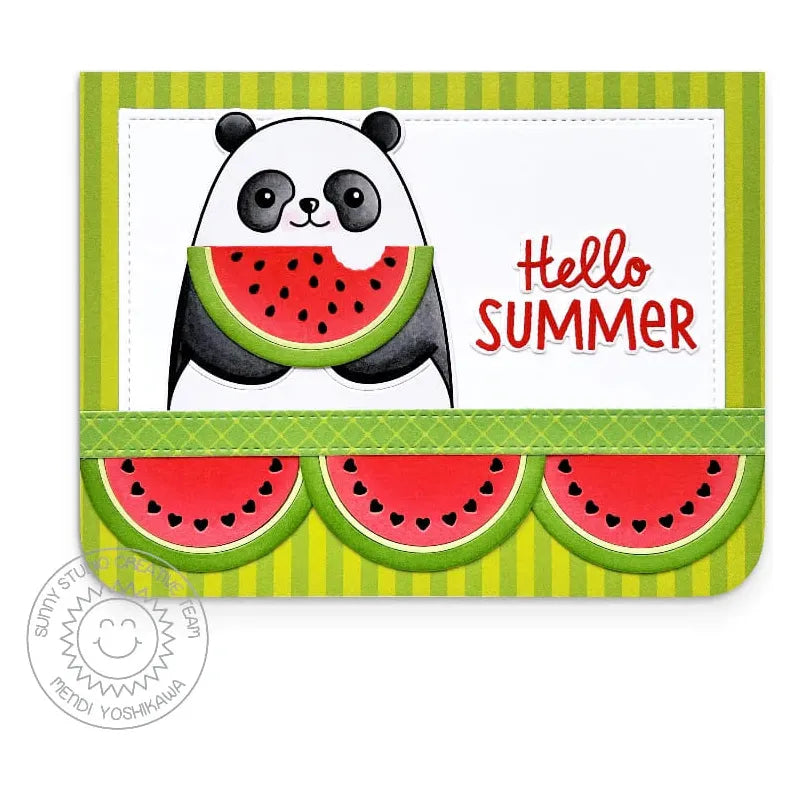 Sunny Studio Juicy Watermelon Craft Dies ssdie-375 hello summer