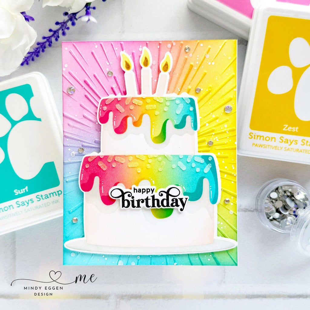 Simon Says Stamp Big Birthday Cake Wafer Dies 1161sdc Sweet Wishes Birthday Card | color-code:ALT01