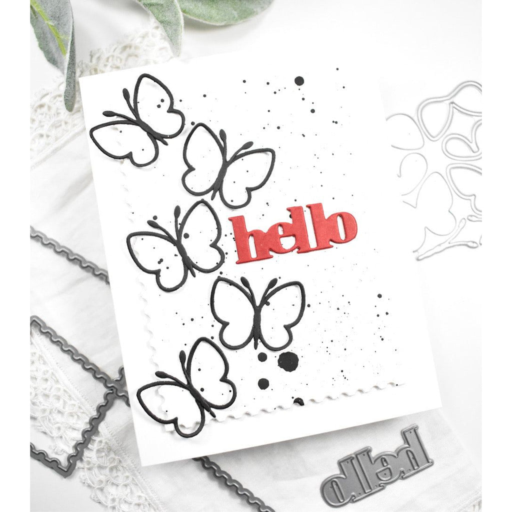 Simon Says Stamp Billow Butterfly Wafer Dies s841 Stamptember Hello Card