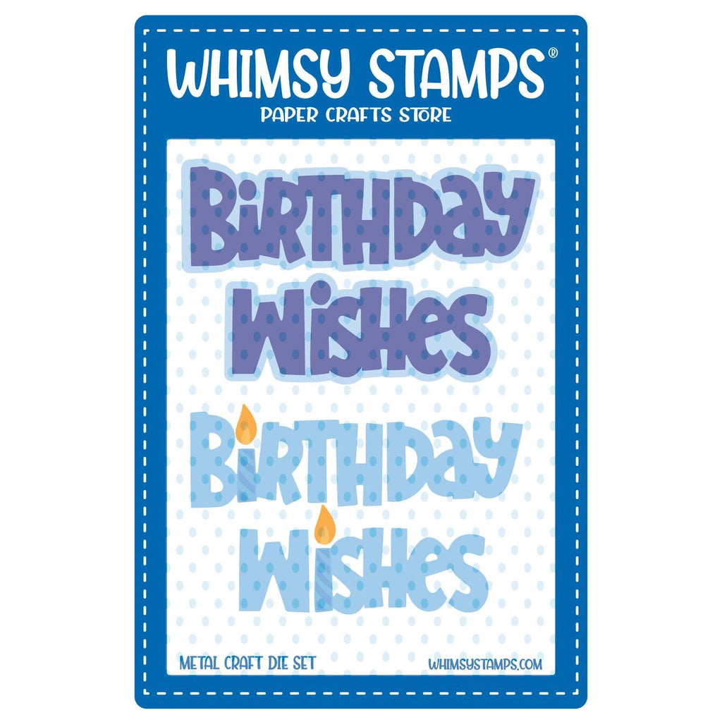 Whimsy Stamps Birthday Wishes Word Dies wsd100a